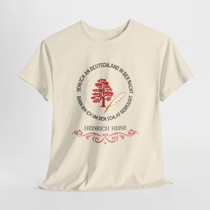 Unisex T-shirt with poem - Heinrich Heine - Night Thoughts