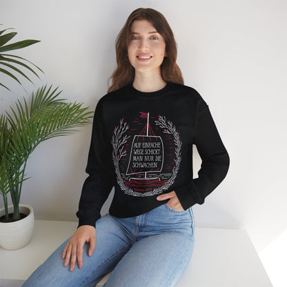 Unisex Sweatshirt mit Zitat -Hermann Hesse - Einfache Wege