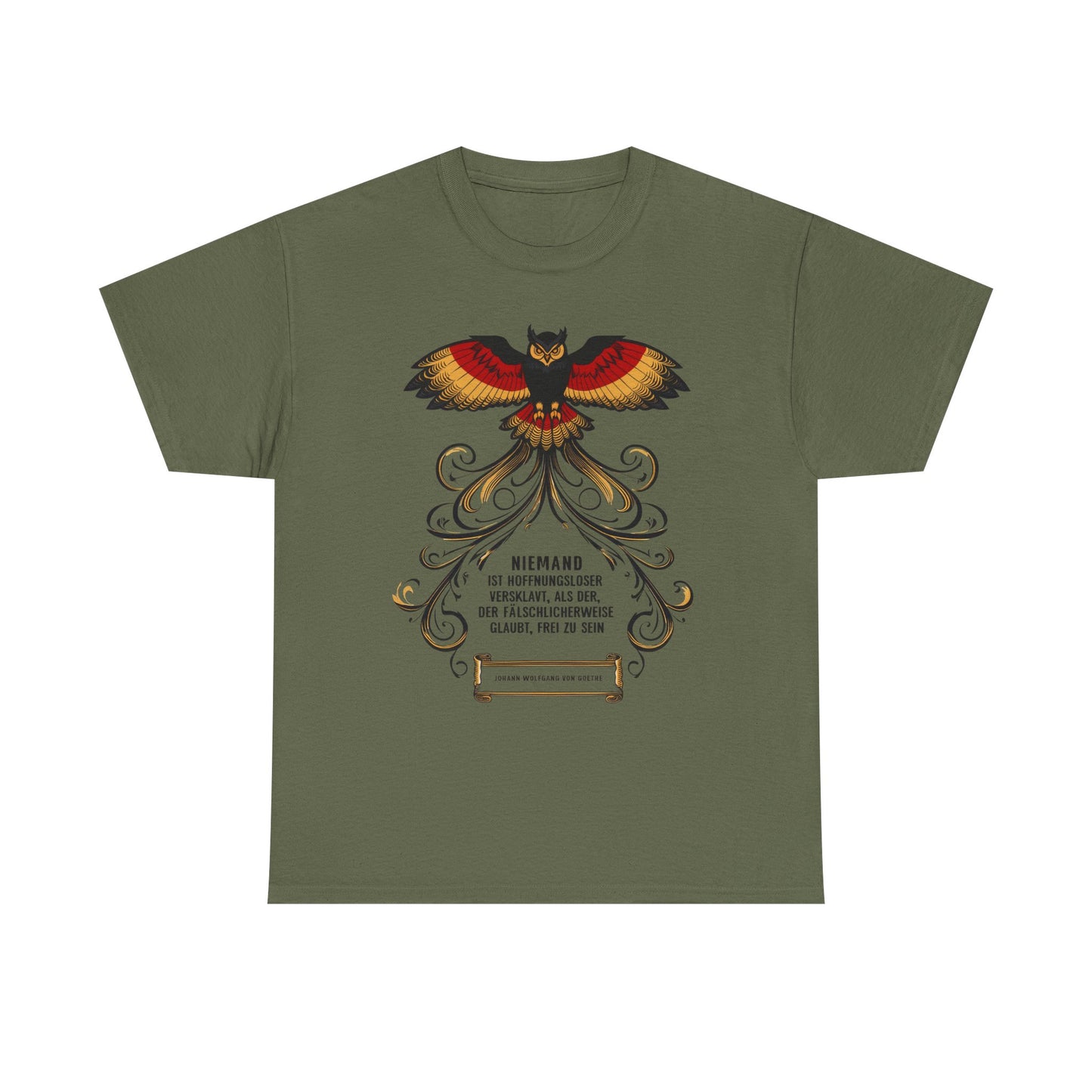 Unisex T-Shirt mit Zitat - Goethe - Hoffnungslos versklavt
