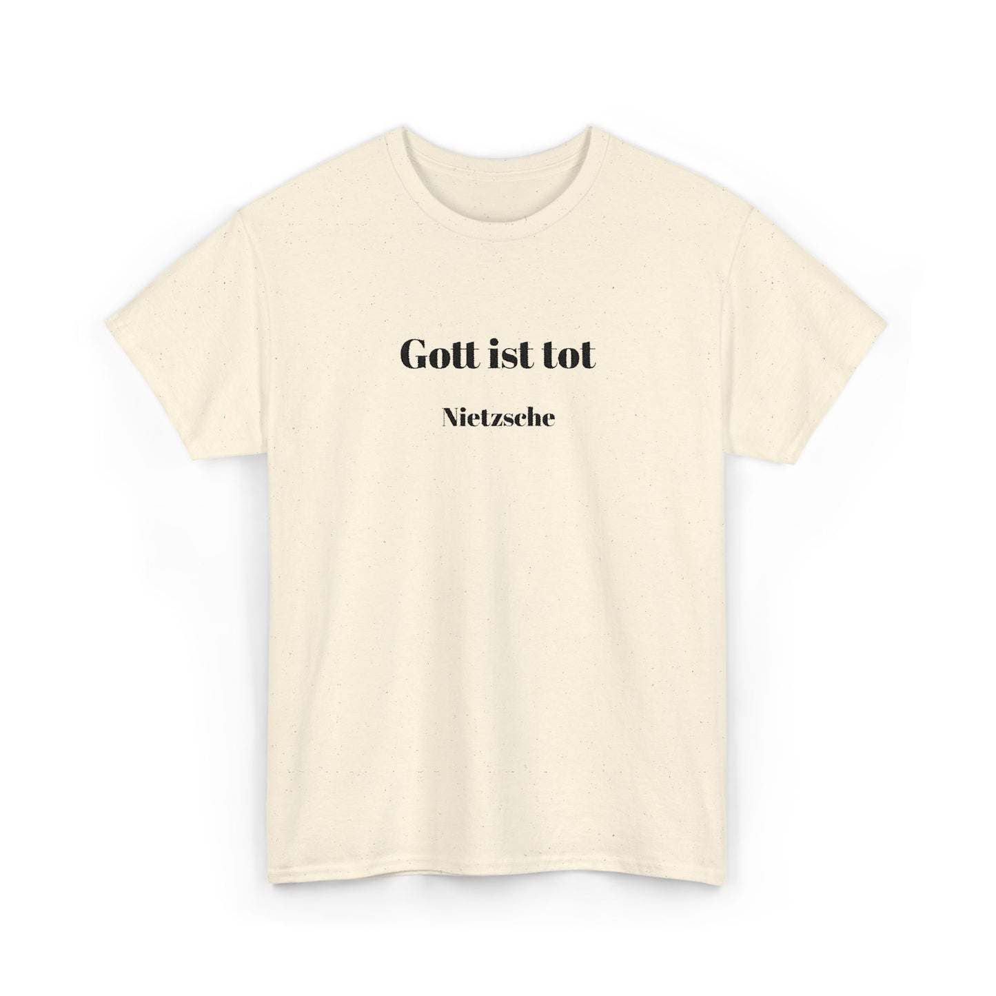 Unisex Baumwolle T-Shirt mit besticktem Zitat - Friedrich Nietzsche - Gott ist tot