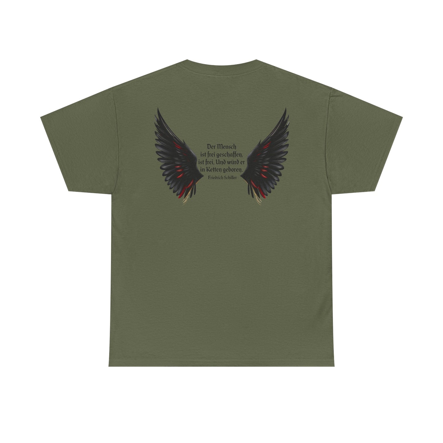 Unisex T-Shirt mit Zitat - Schiller - Der Mensch ist frei