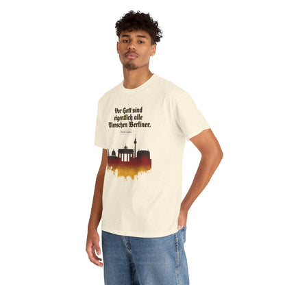 Unisex T-shirt with quote - Theodor Fontane - People before God