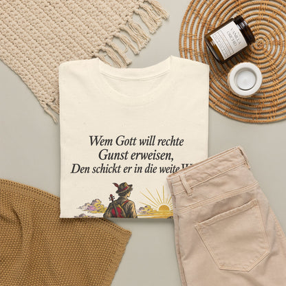 Unisex T-Shirt mit Zitat - Eichendorff - In die weite Welt