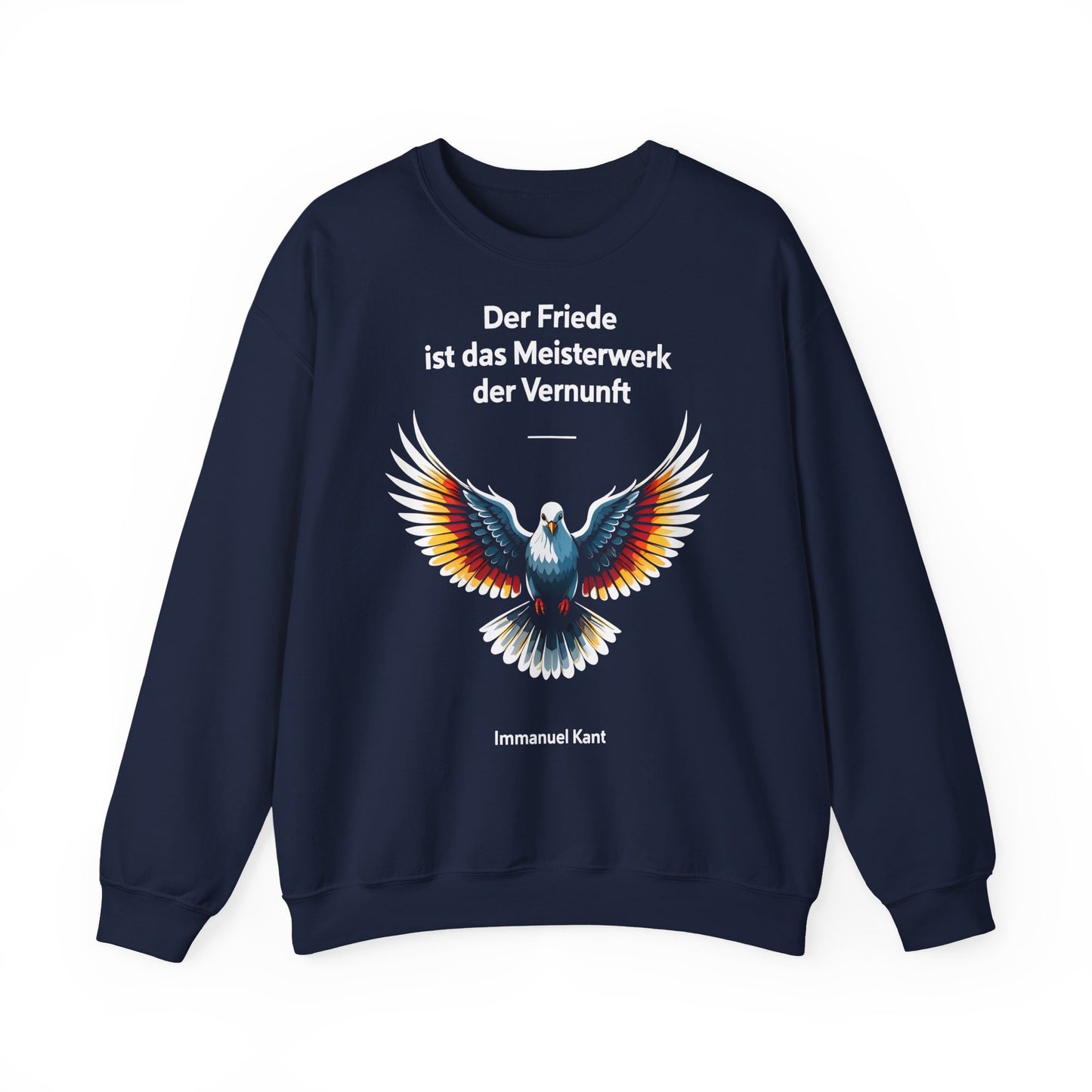 Unisex Sweatshirt mit Taube und Zitat - Kant