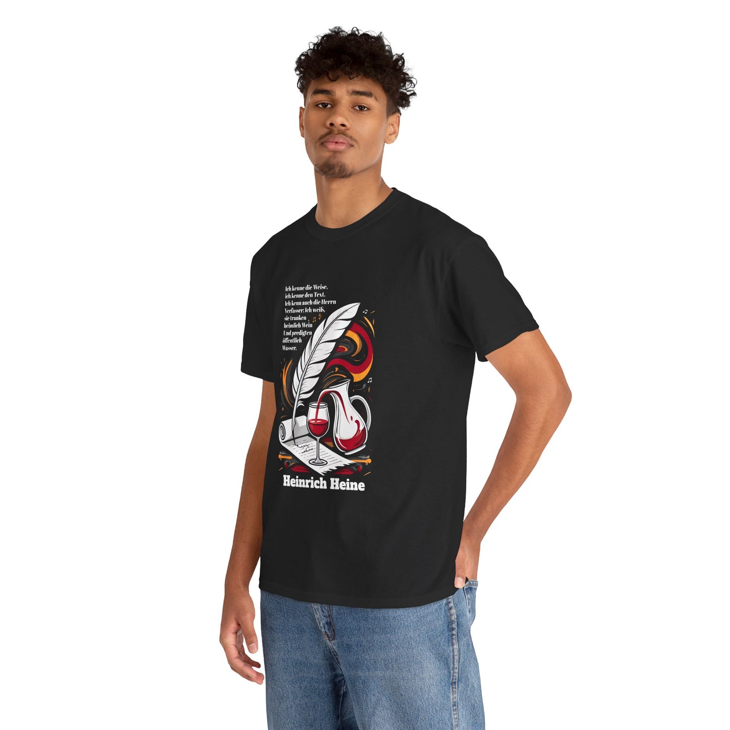Unisex T-Shirt mit Zitat - Heinrich Heine