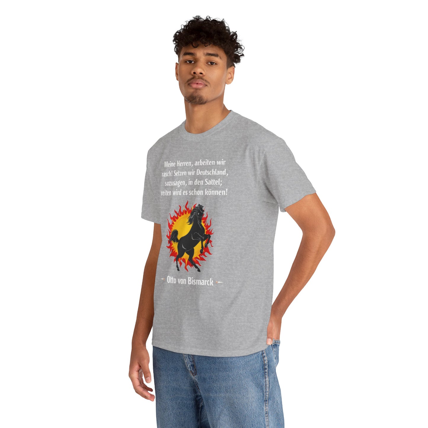 Unisex T-Shirt mit Zitat - Otto von Bismarck - Arbeiten wir rasch