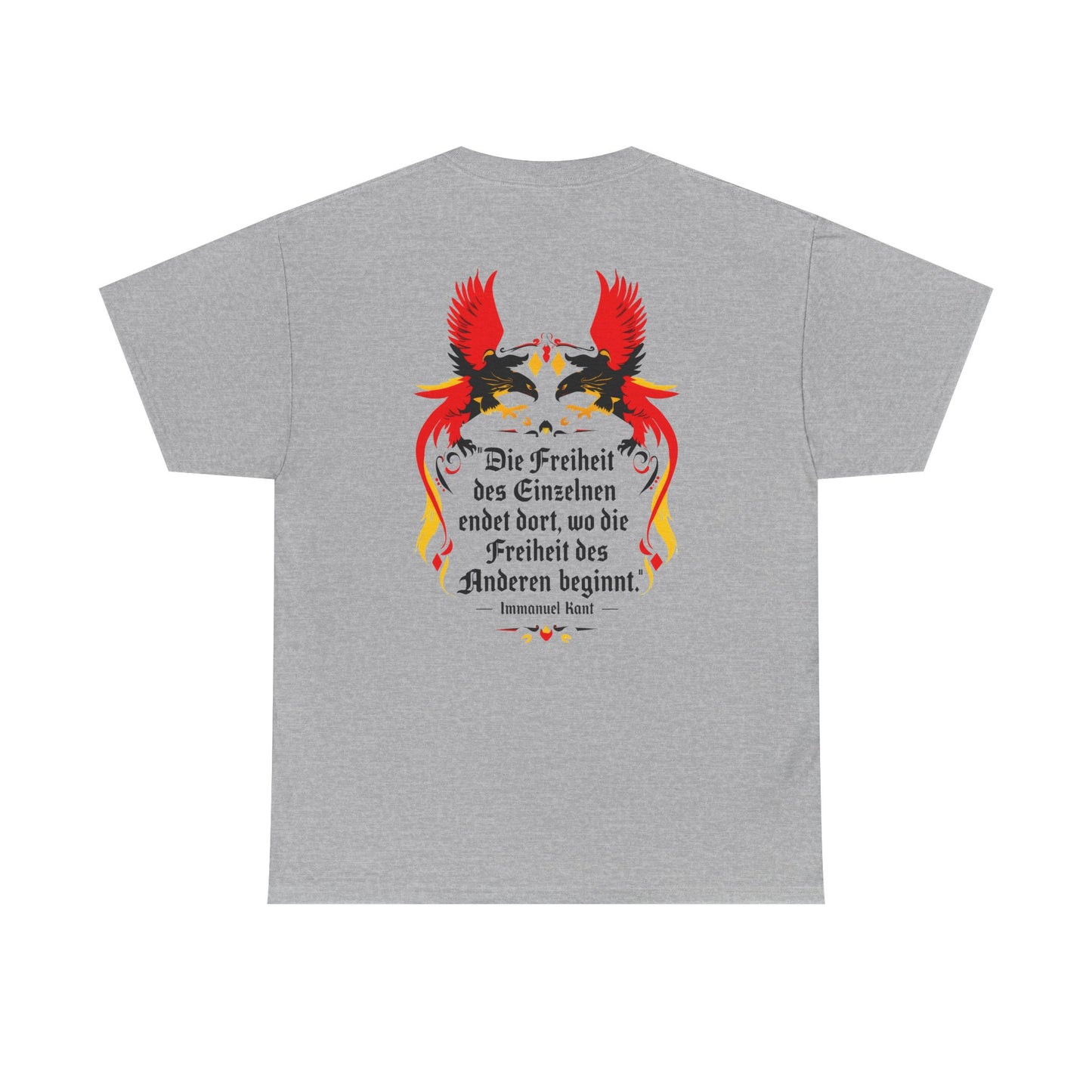 Unisex T-Shirt mit Zitat - Immanuel Kant - Freiheit des Einzelnen (Druck hinten)