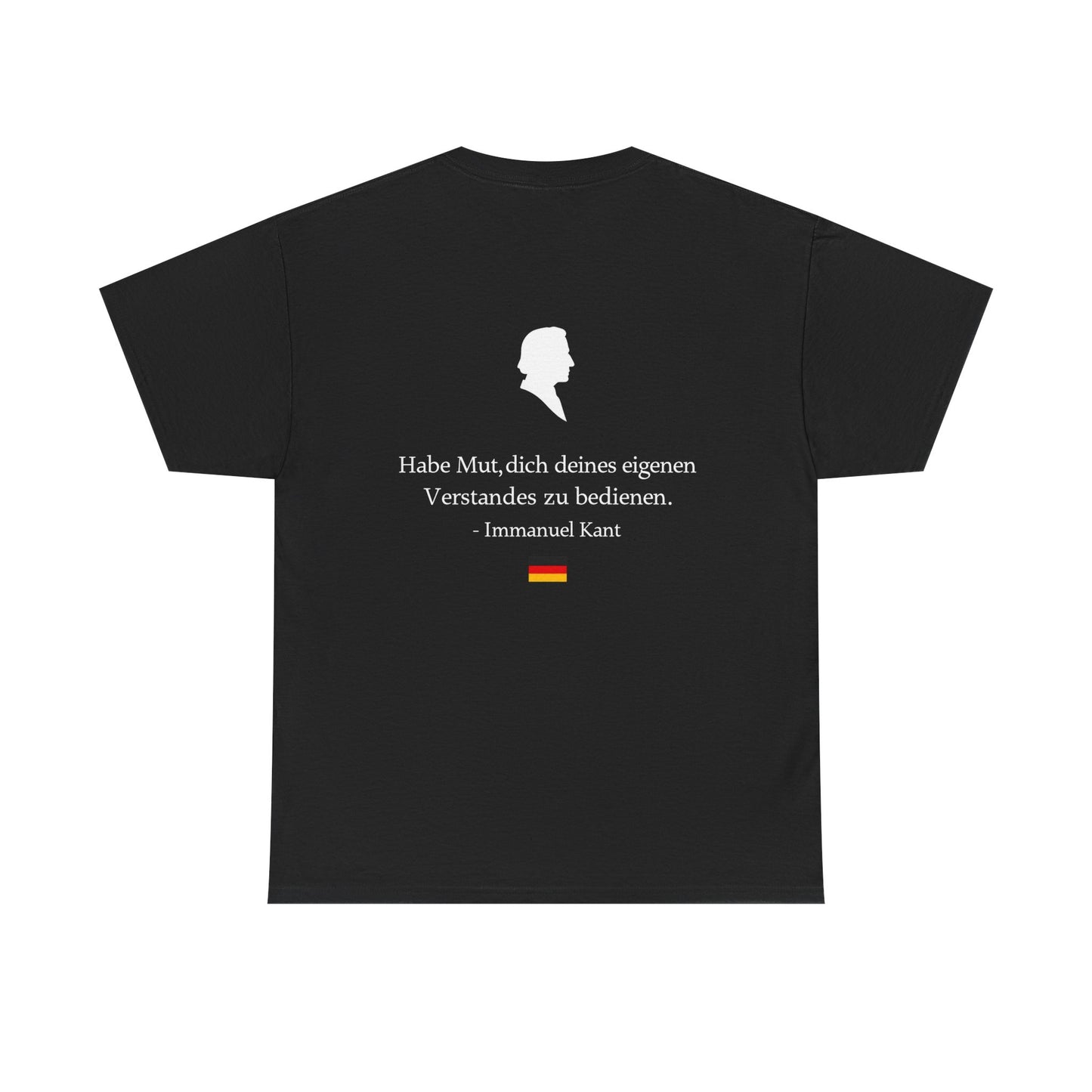 Unisex T-Shirt mit Zitat - Immanuel Kant - Mut zum Verstand (Druck hinten)