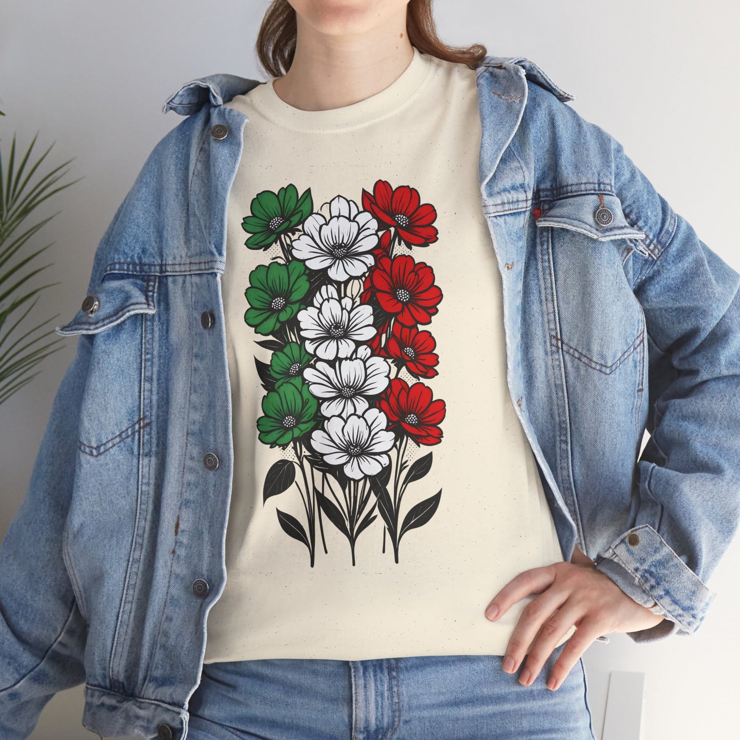 Unisex T-shirt with flowers - Italy