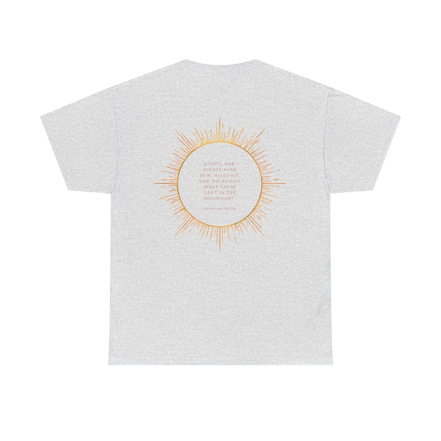 Unisex T-Shirt mit Zitat - Hermann Hesse - Essenz (Druck hinten)