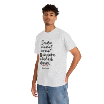 Unisex T-Shirt mit Zitat  - Joachim Ringelnatz - Einladung
