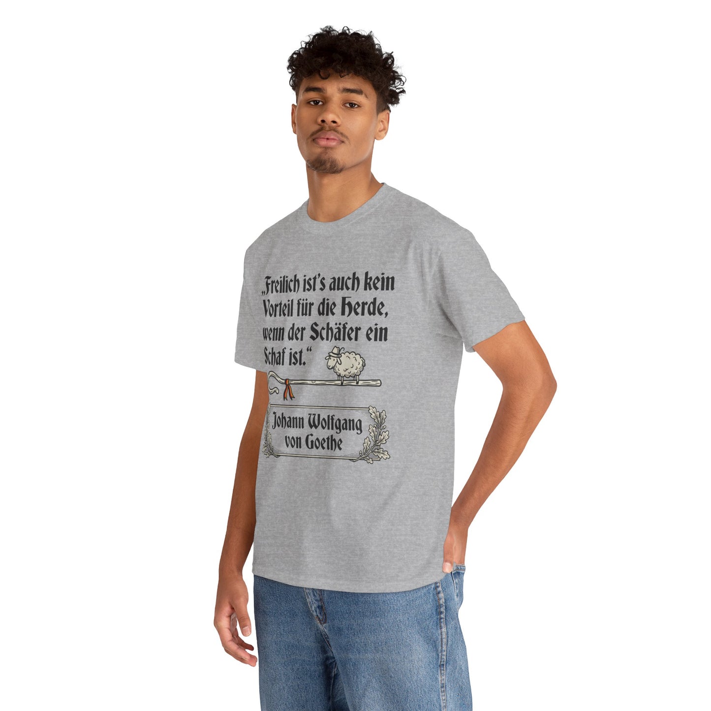 Unisex T-Shirt mit Zitat - Goethe - Schäfer ein Schaf