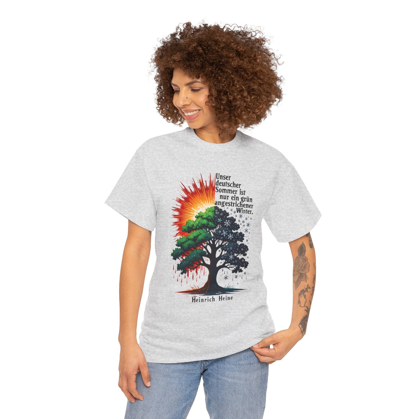 Unisex T-Shirt mit Zitat - Heinrich Heine