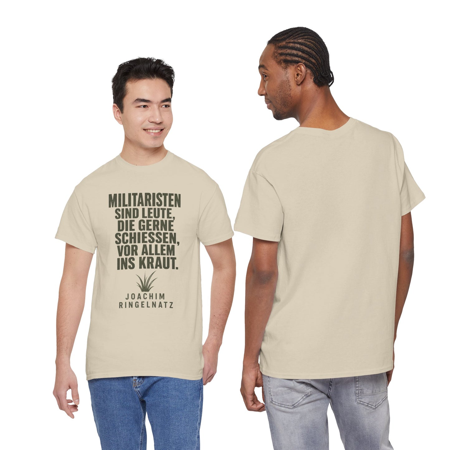 Unisex T-Shirt mit Zitat - Joachim Ringelnatz - Militaristen