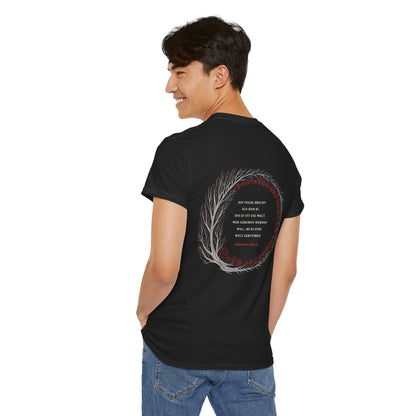 Unisex T-Shirt mit Zitat - Hermann Hesse - Ei (Druck hinten)