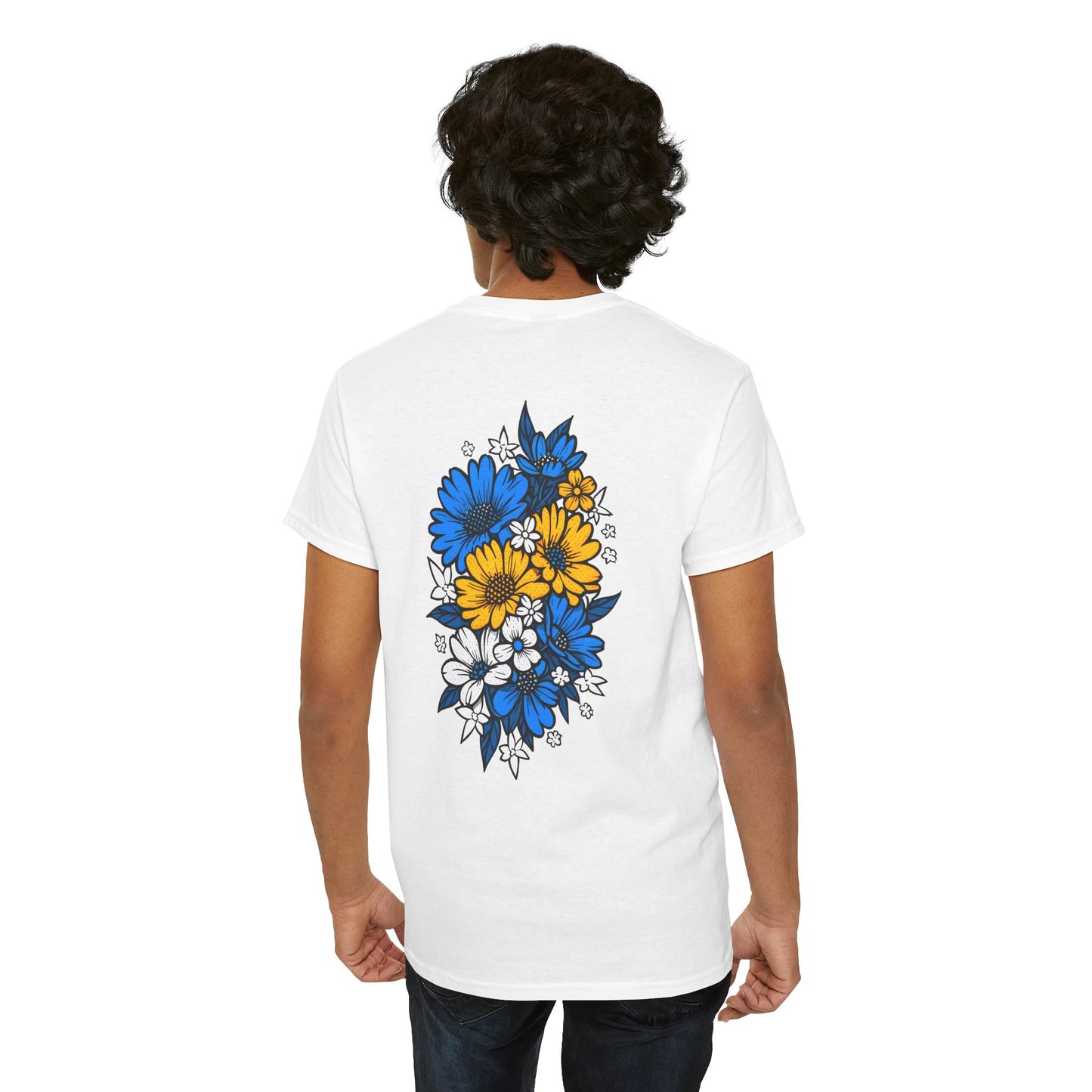 T-shirt with flowers - Bosnia and Herzegovina (print on the back)