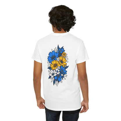 T-shirt with flowers - Bosnia and Herzegovina (print on the back)