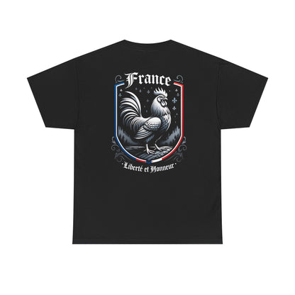 Unisex T-Shirt mit Hahn und Spruch - Frankreich