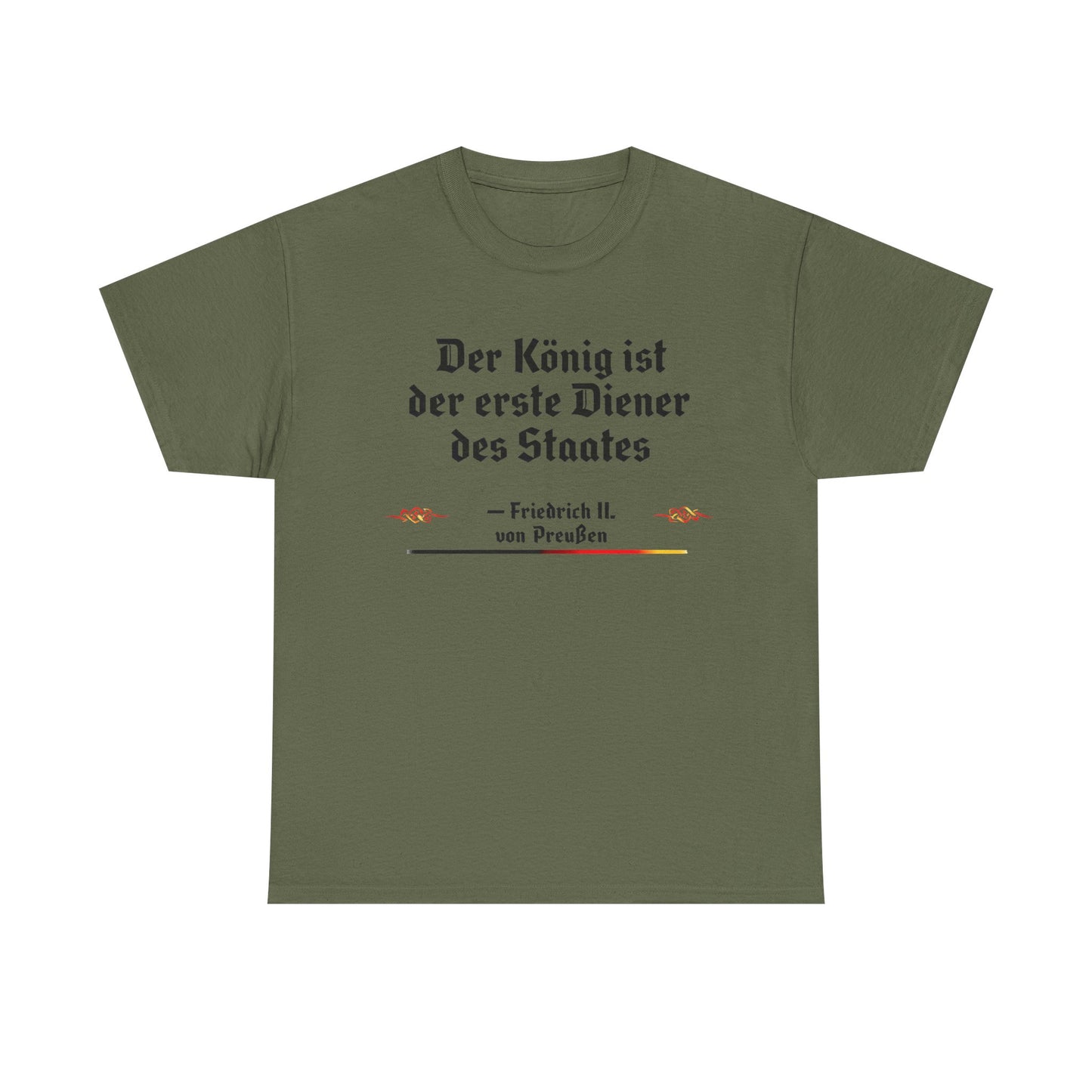 Unisex T-Shirt mit Zitat - Friedrich von Preußen - Diener des Staates