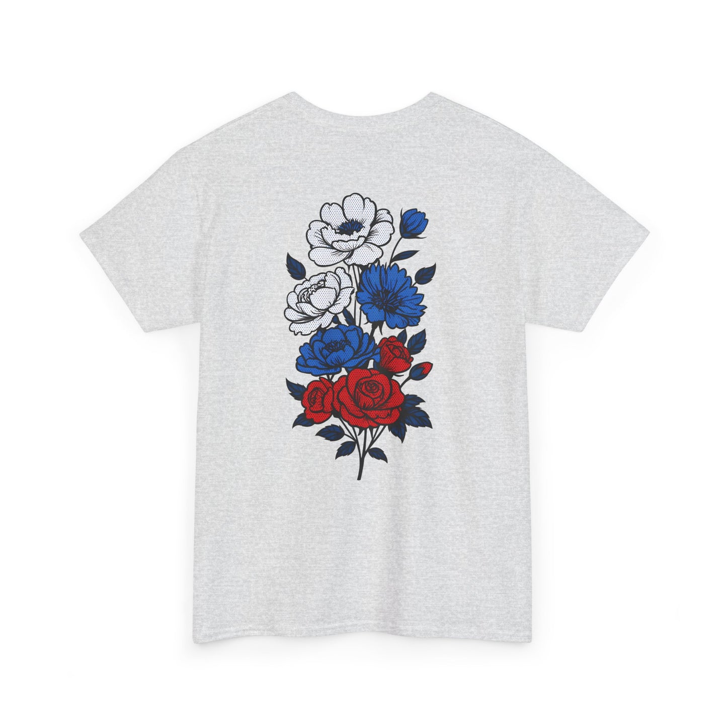 T-shirt with flowers - Russia (print on the back)