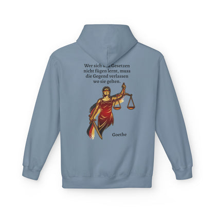 Unisex Fleece Hoodie mit Zitat - Goethe - Gesetze