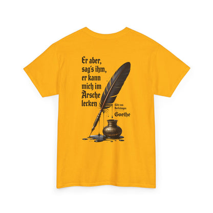Unisex T-shirt with a quote from Goethe (print on the back)