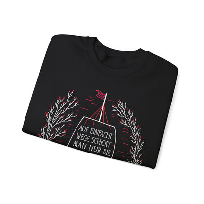 Unisex Sweatshirt mit Zitat -Hermann Hesse - Einfache Wege