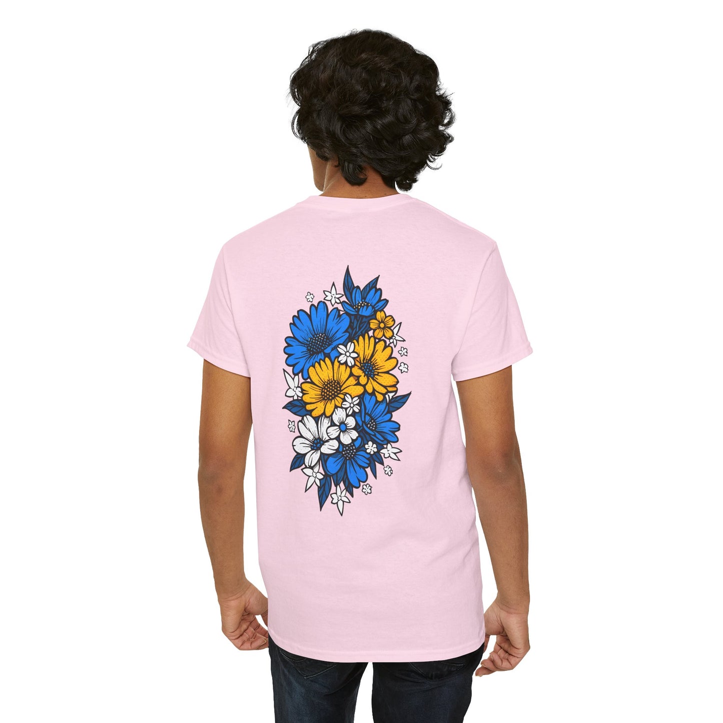 T-shirt with flowers - Bosnia and Herzegovina (print on the back)
