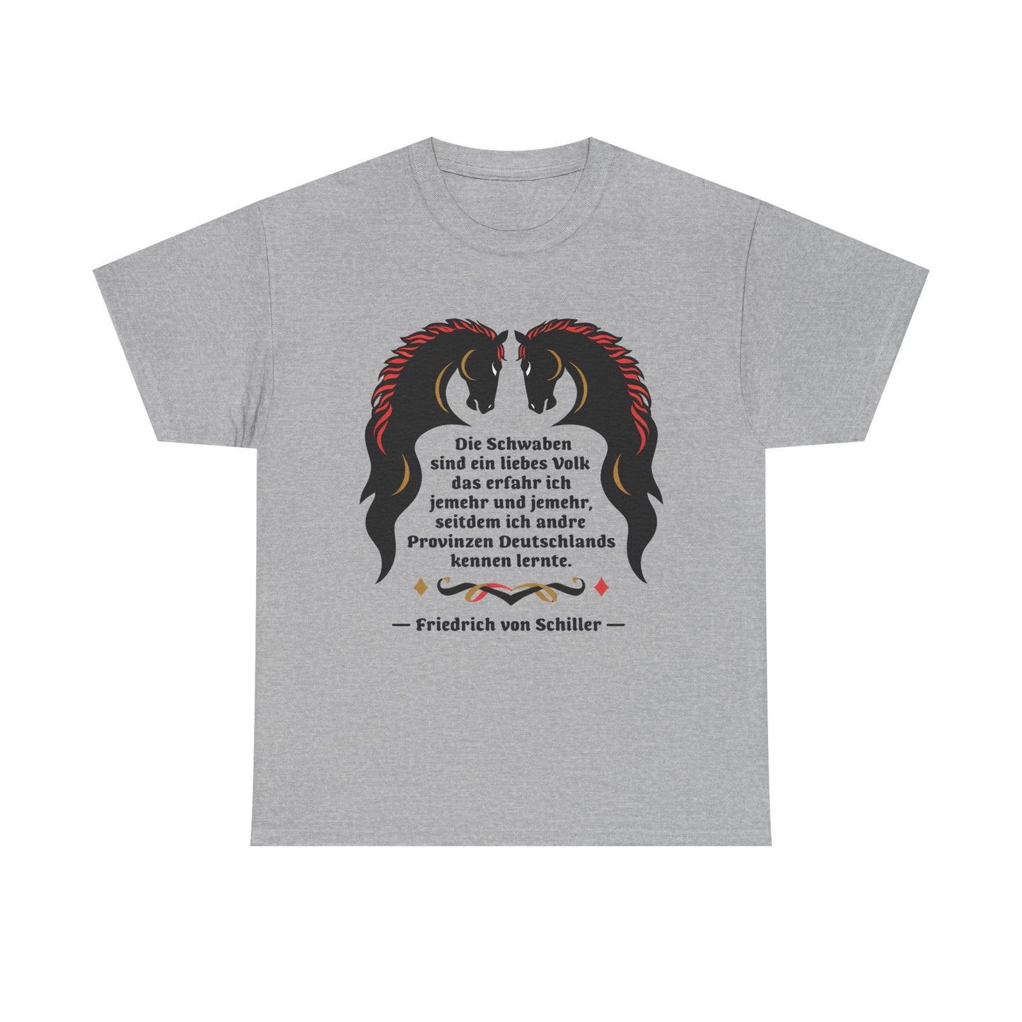 Unisex T-shirt with quote - Schiller - Swabia a lovely people