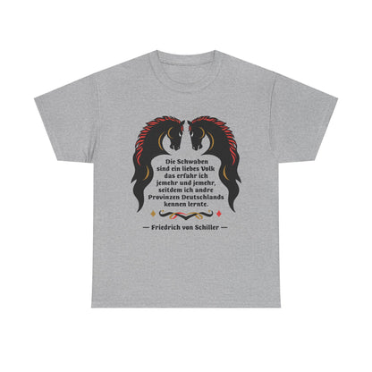 Unisex T-shirt with quote - Schiller - Swabia a lovely people
