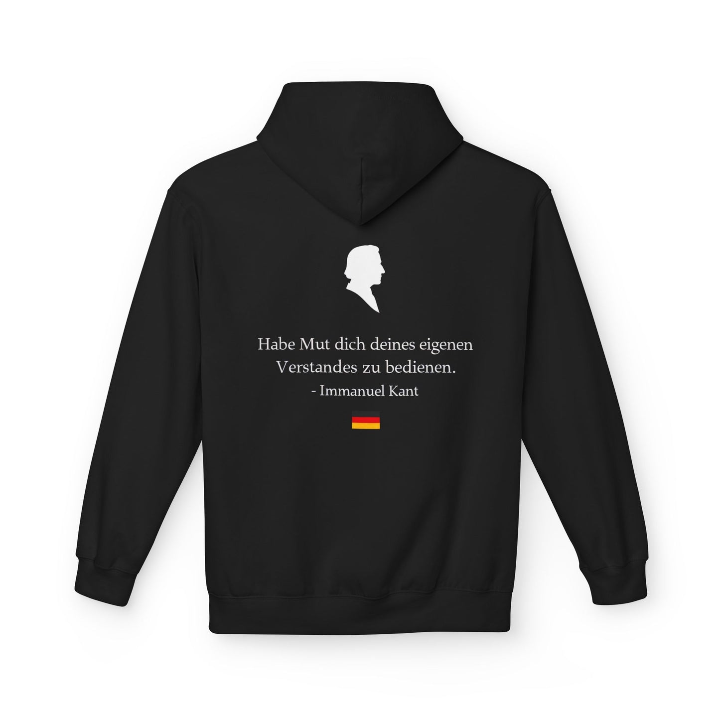 Unisex Fleece Hoodie mit Zitat - Immanuel Kant - Mut zum Verstand