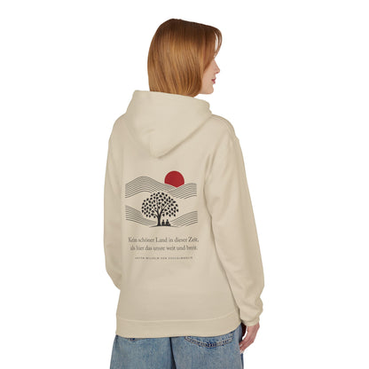 Unisex Fleece Hoodie mit Zitat - Zuccalmaglio - Kein schöner Land