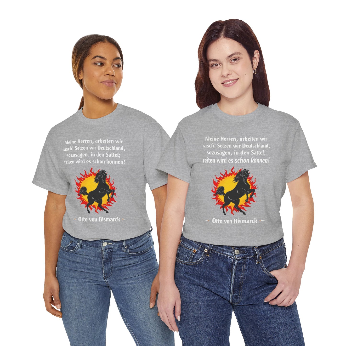 Unisex T-Shirt mit Zitat - Otto von Bismarck - Arbeiten wir rasch