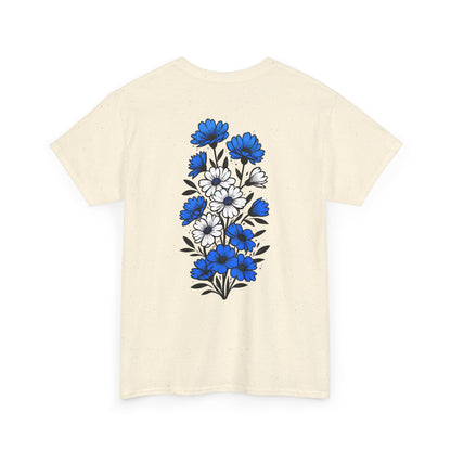 T-Shirt mit Blumen - Griechenland (Druck hinten)