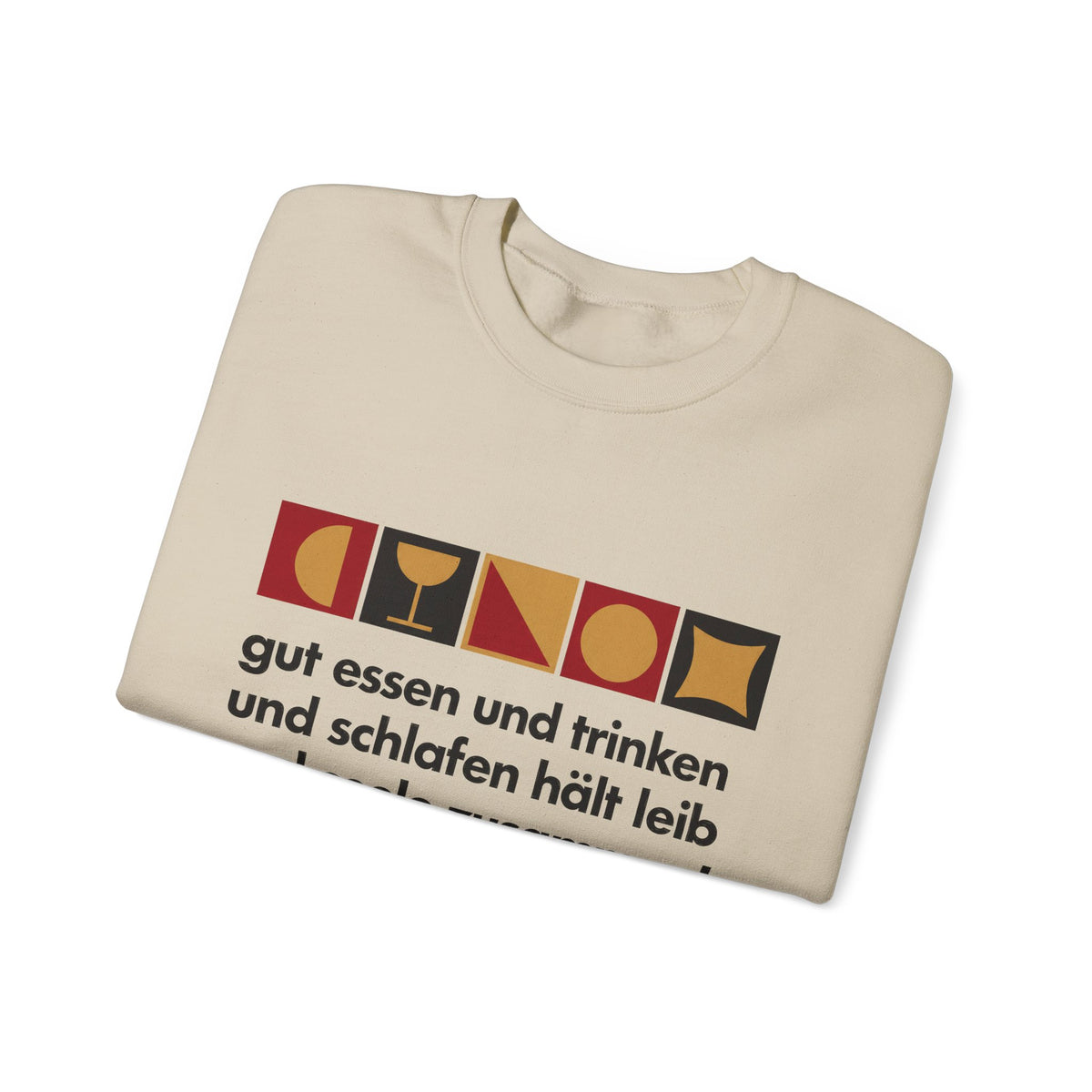 Unisex Sweatshirt mit Zitat - Malortie - Essen Trinken Schlafen