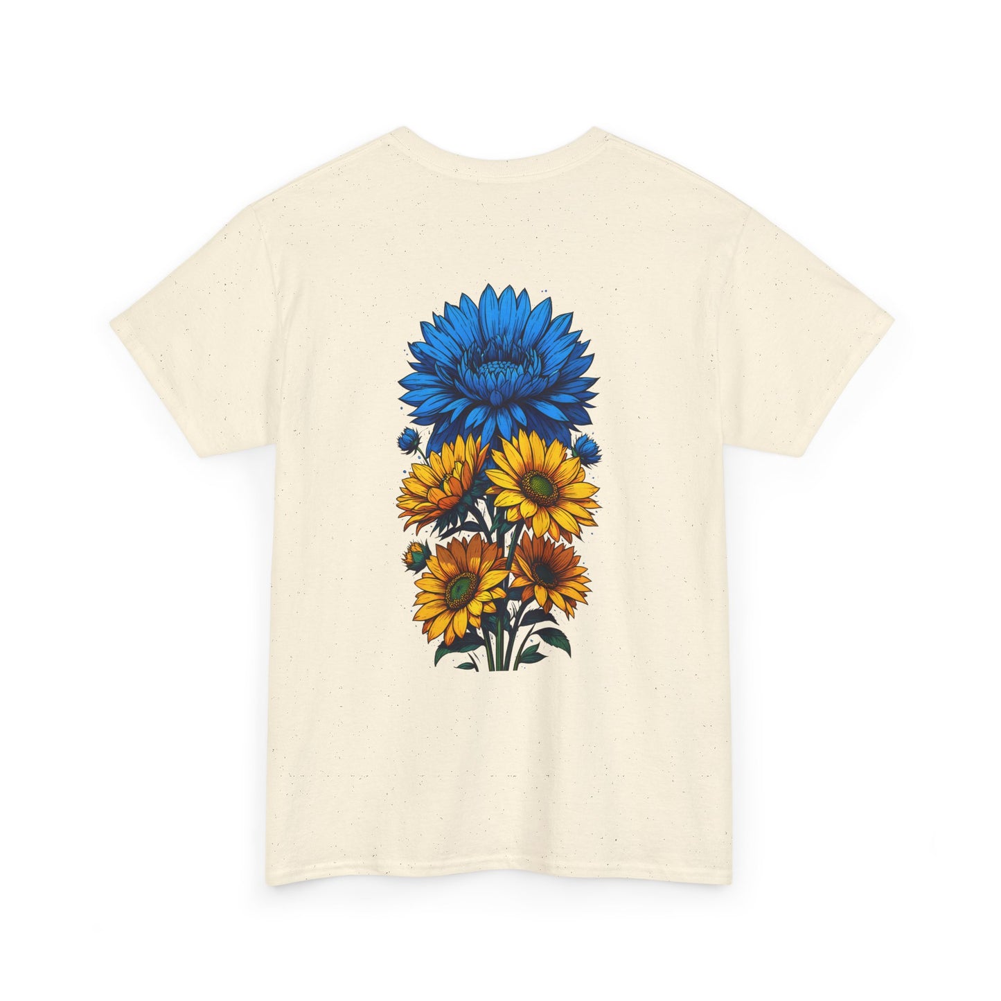 T-shirt with flowers - Ukraine (print on the back)