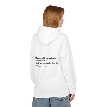 Unisex Fleece Hoodie mit Zitat - Scheffel - Vom vielen Durste