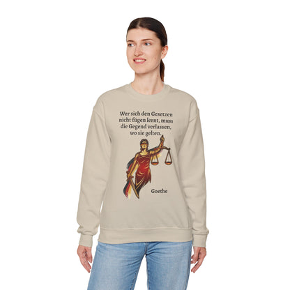 Unisex Sweatshirt mit Zitat - Goethe - Gesetze