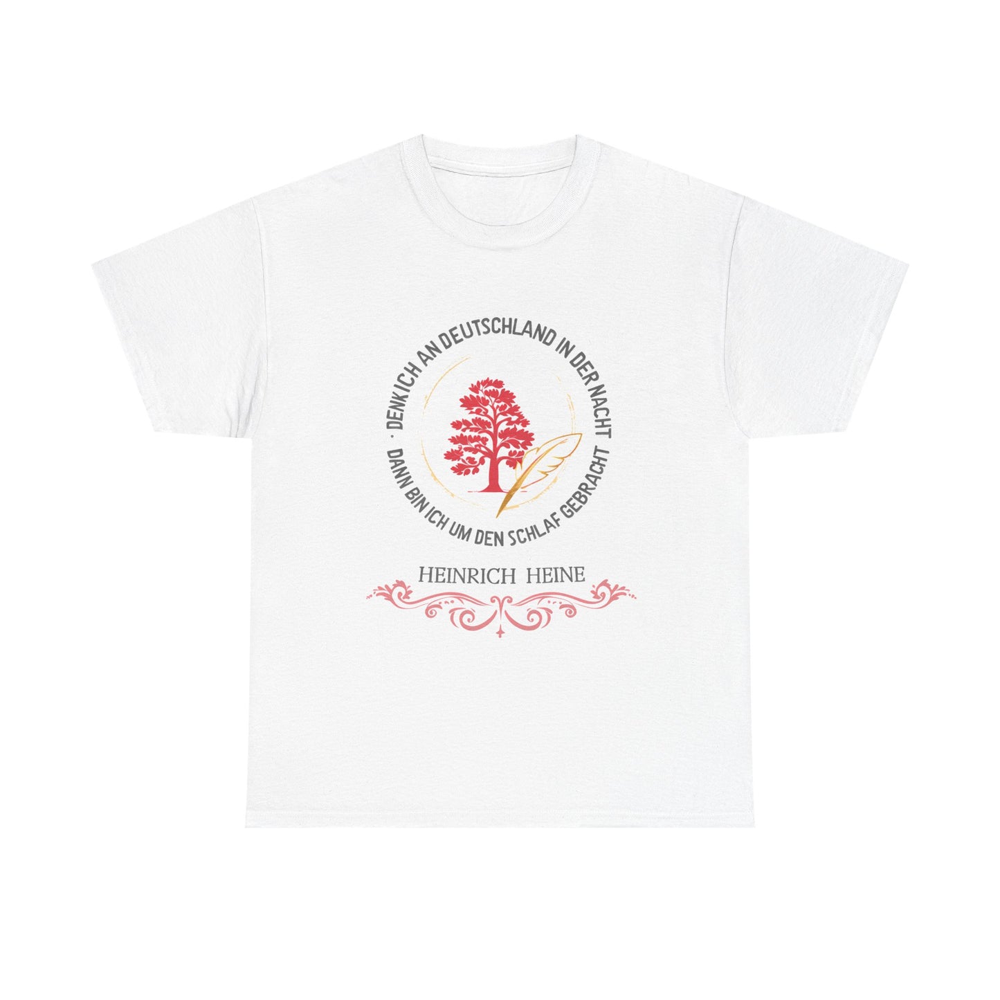 Unisex T-shirt with poem - Heinrich Heine - Night Thoughts