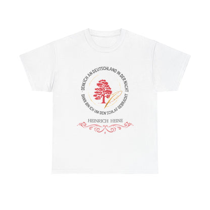 Unisex T-shirt with poem - Heinrich Heine - Night Thoughts