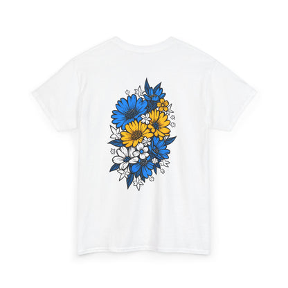 T-shirt with flowers - Bosnia and Herzegovina (print on the back)