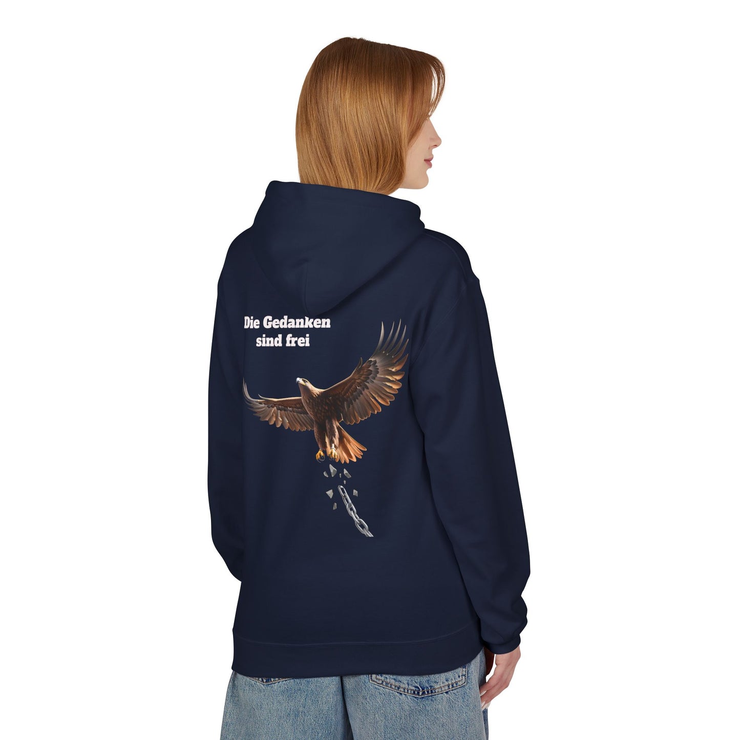 Unisex Fleece Hoodie mit Volkslied - Gedanken sind frei