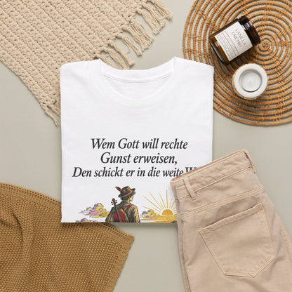 Unisex T-Shirt mit Zitat - Eichendorff - In die weite Welt