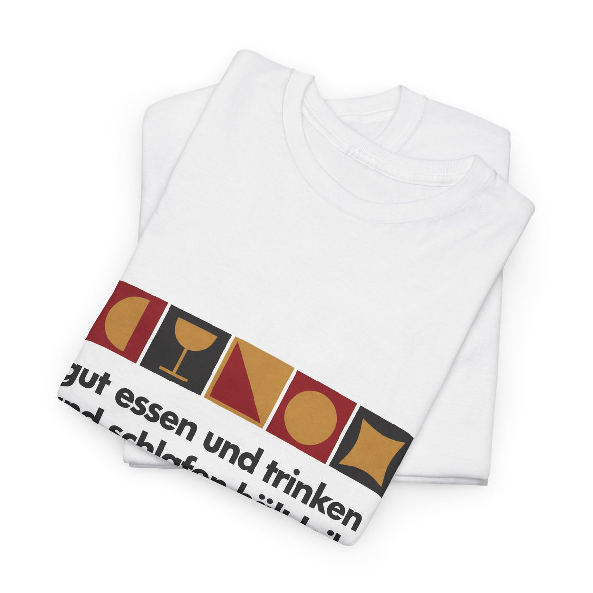 Unisex T-Shirt mit Zitat - Malortie - Essen Trinken Schlafen