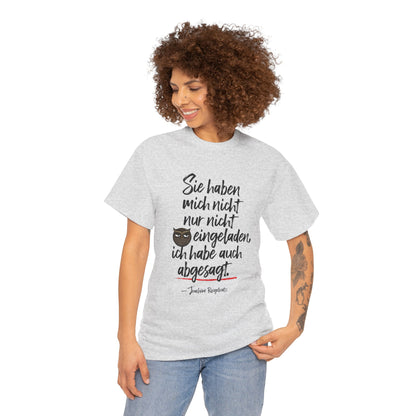 Unisex T-Shirt mit Zitat  - Joachim Ringelnatz - Einladung