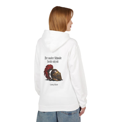 Unisex Fleece Hoodie mit Zitat - Uhland - Der wackre Schwabe