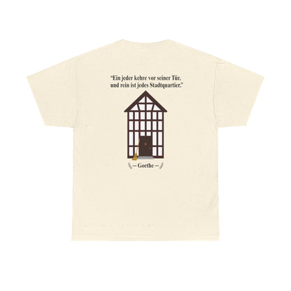 Unisex T-Shirt mit Zitat - Goethe - Stadtquartier (Druck hinten)