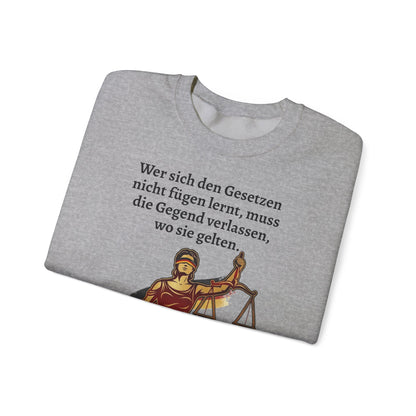 Unisex Sweatshirt mit Zitat - Goethe - Gesetze