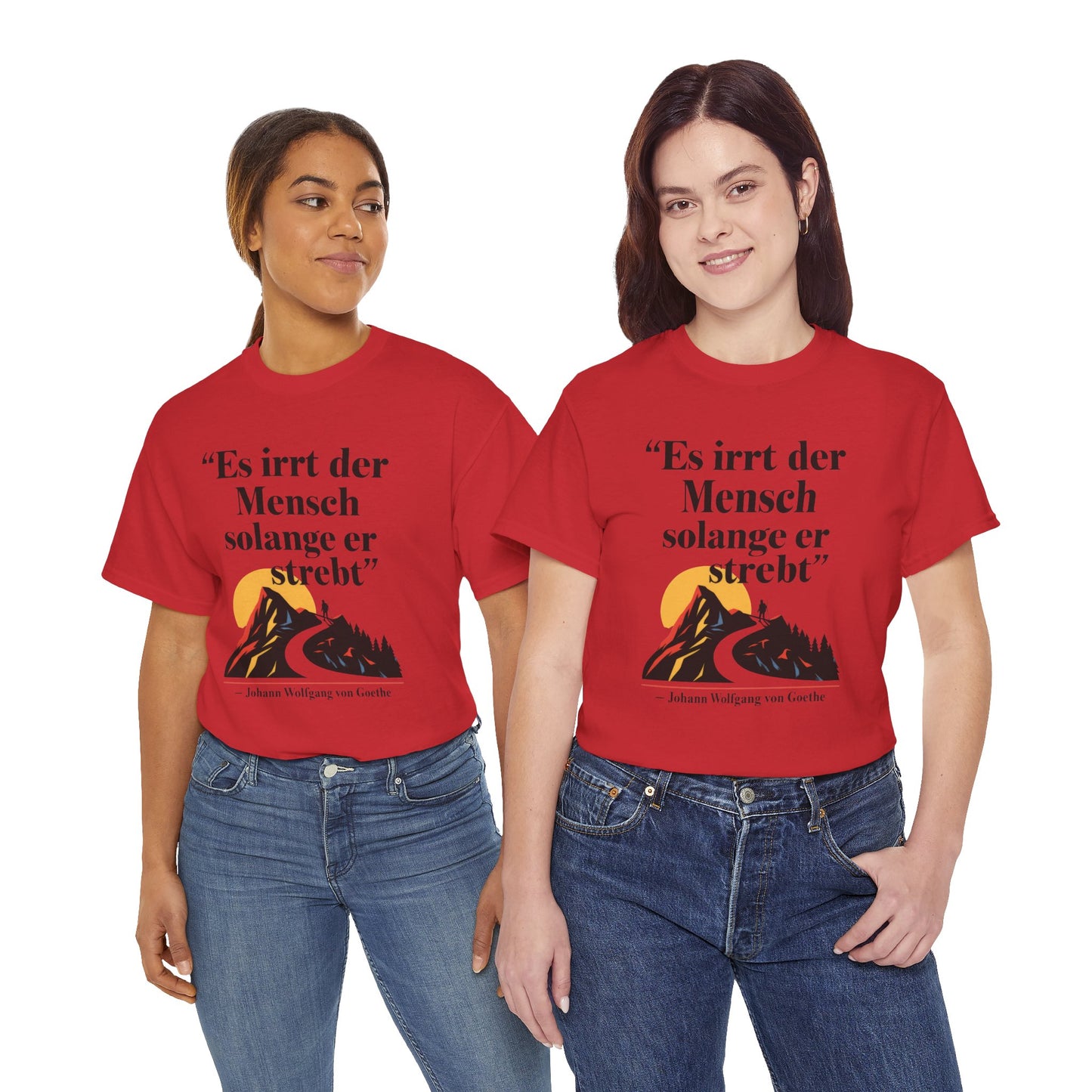 Unisex T-Shirt mit Zitat - Goethe - Es irrt der Mensch