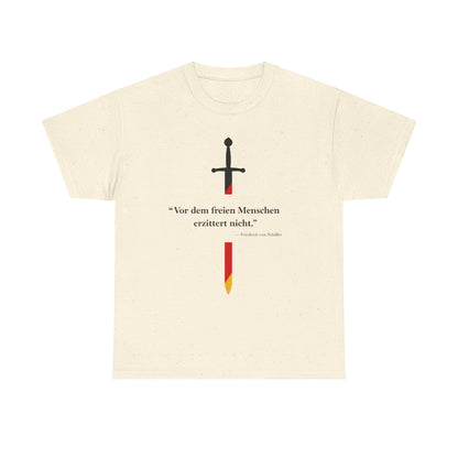 Unisex T-Shirt mit Zitat - Schiller - Erzittert nicht